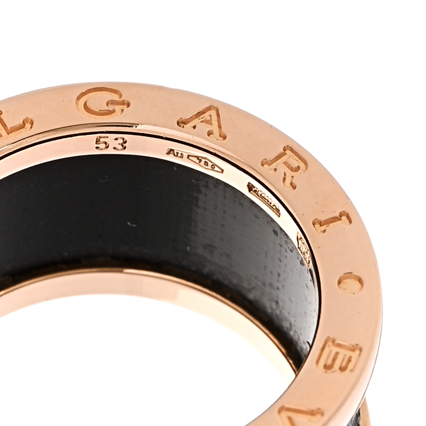 18K Rose Gold Lapis Lazuli B.Zero1 Four-Band Ring 53 6.25