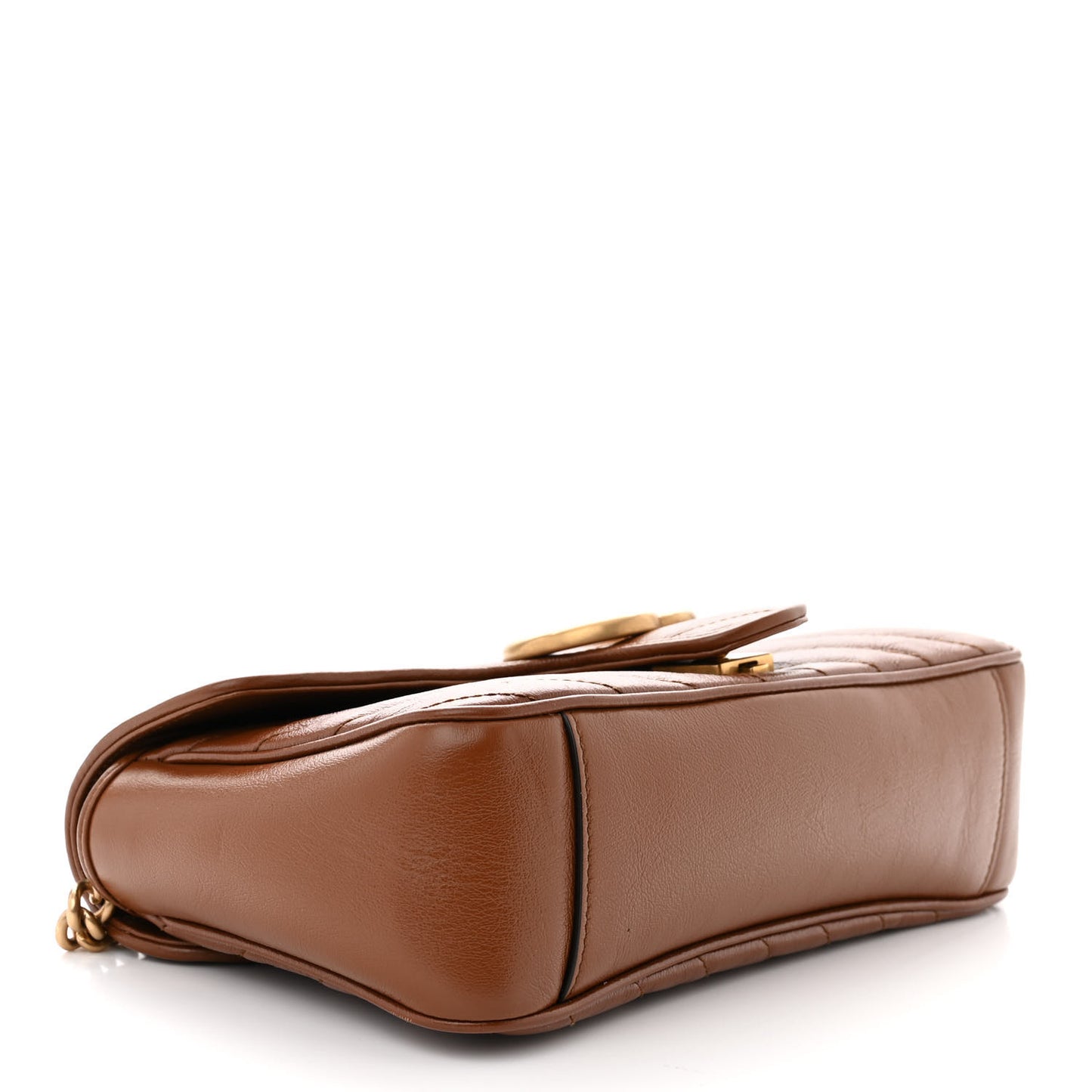 Azalea Calfskin Matelasse Diagonal Small GG Marmont Shoulder Bag Cuir