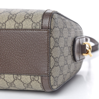 Gucci GG Supreme Monogram Web Medium Ophidia Boston Brown 9 of 10