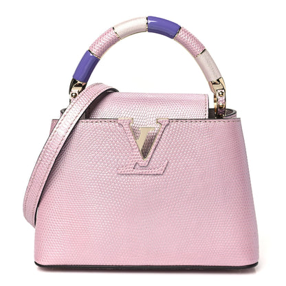 Louis Vuitton Metallic Lizard Kintsugi Capucines Mini Wisteria Purple 1 of 9