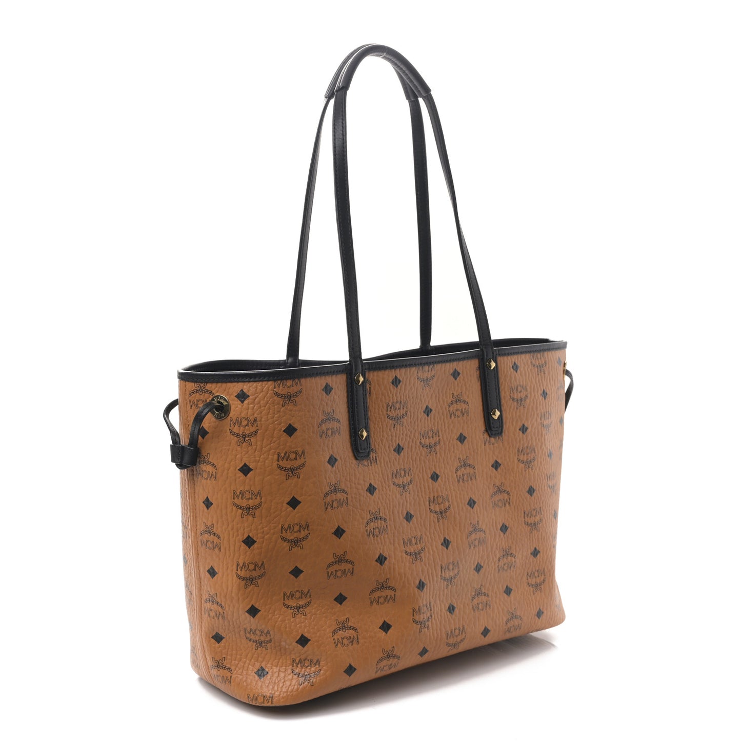Visetos Medium Project Reversible Shopper Tote Cognac
