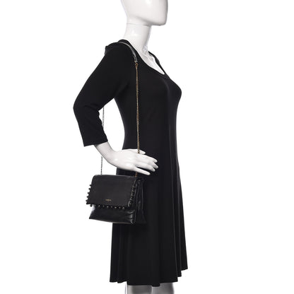 Lanvin Lambskin Quilted Metal Pearl Mini Sugar Flap Shoulder Bag Black 2 of 9
