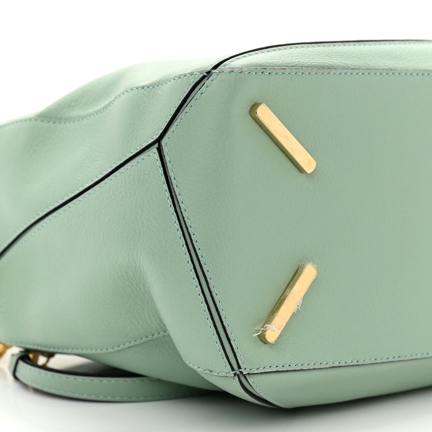 Calfskin Medium Puzzle Bag Sea Water Green