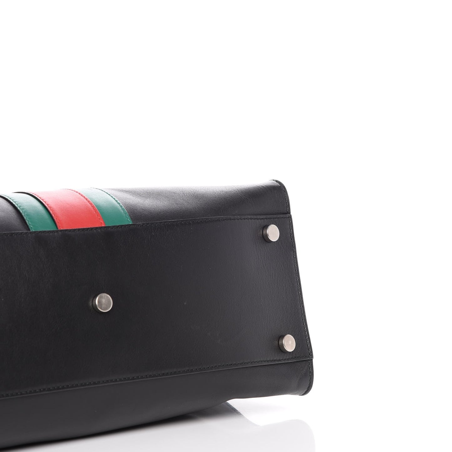 Calfskin Web Stripe Large Dionysus Tote Bag Black