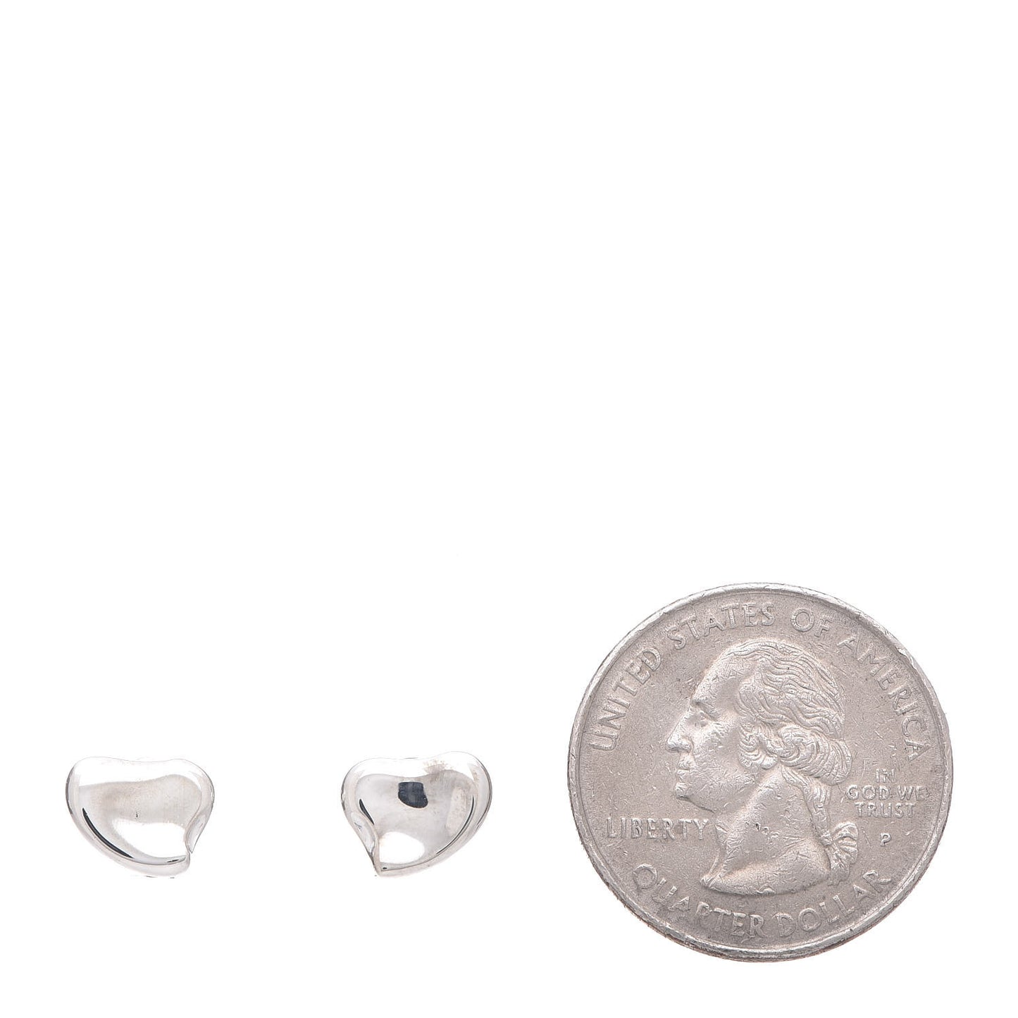 Sterling Silver 9.5mm Elsa Peretti Full Heart Earrings