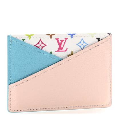 Louis Vuitton LV X TM Monogram Multicolor Criss-Cross Card Holder Kabira Blue Rose 3 of 7