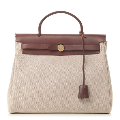 Hermes Toile Vache Herbag 2 in 1 PM Natural Havane 1 of 16