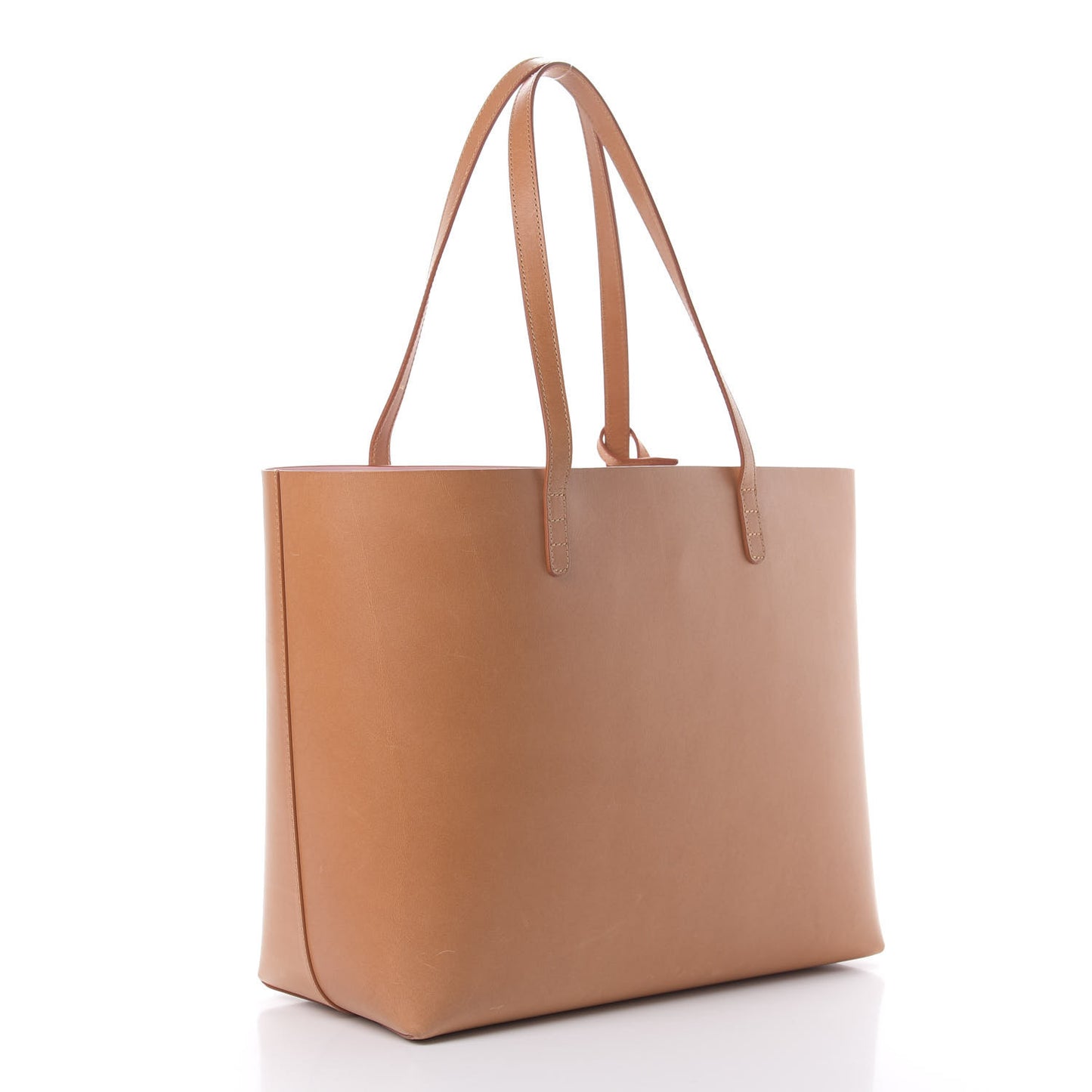 Calfskin Large Shopping Tote Cammello Rosa
