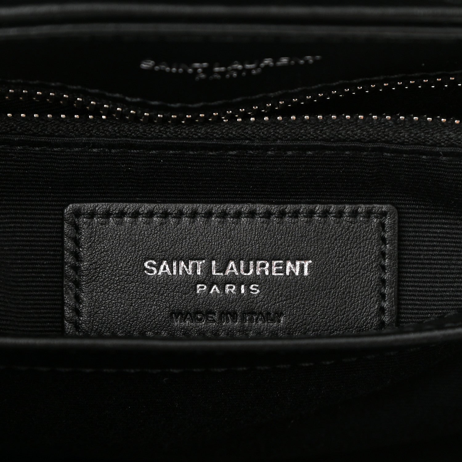 Saint Laurent Calfskin Y Quilted Monogram Toy Loulou Crossbody Bag Black 7 of 12