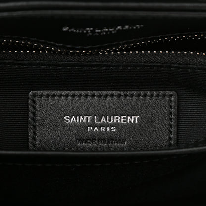 Saint Laurent Calfskin Y Quilted Monogram Toy Loulou Crossbody Bag Black 7 of 12