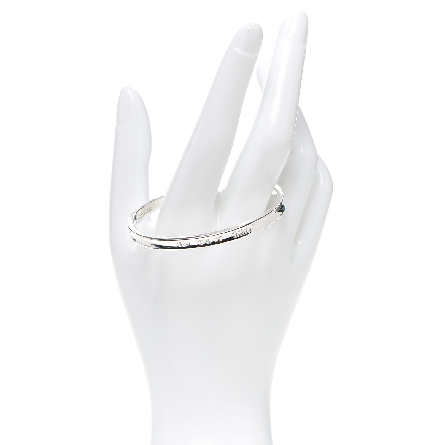 Tiffany Sterling Silver Narrow 1837 Cuff Bracelet 2 of 4