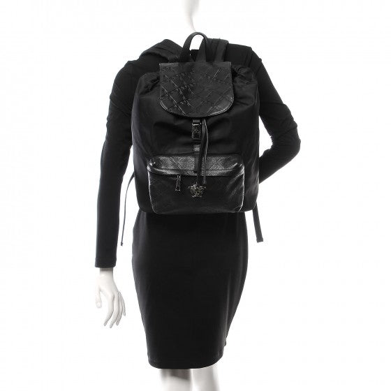 Nylon Medusa Backpack Black