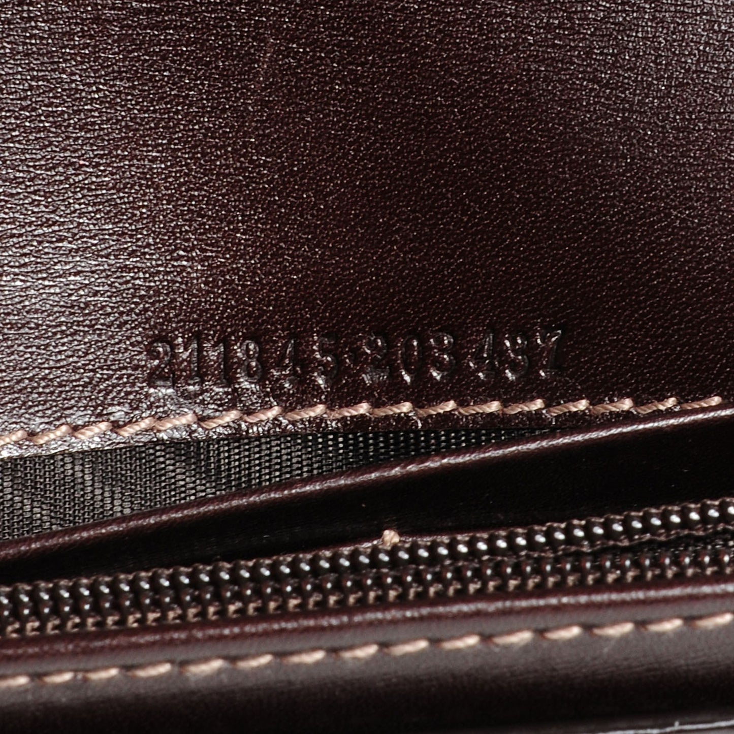 GG Supreme Monogram Tattoo Heart Continental Wallet Brown