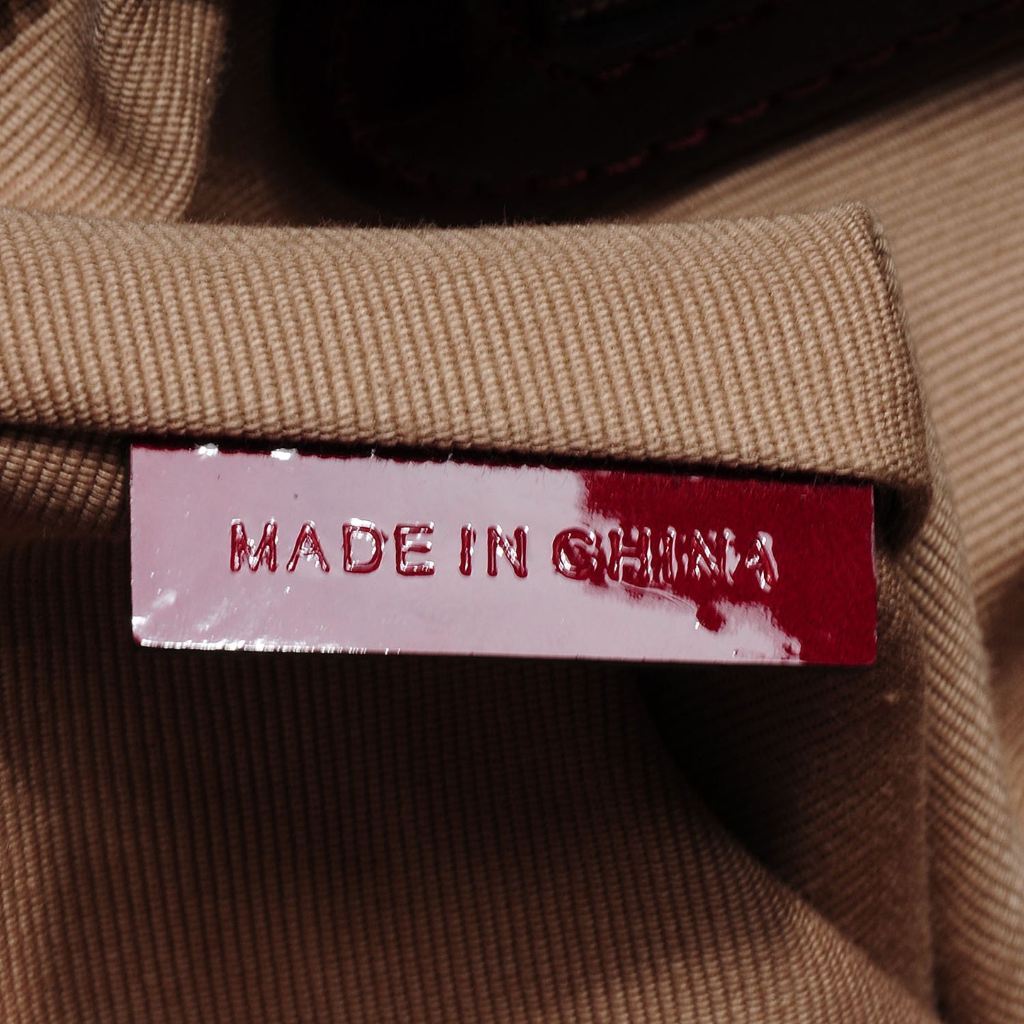 Patent Nova Check Shopper Tote Red