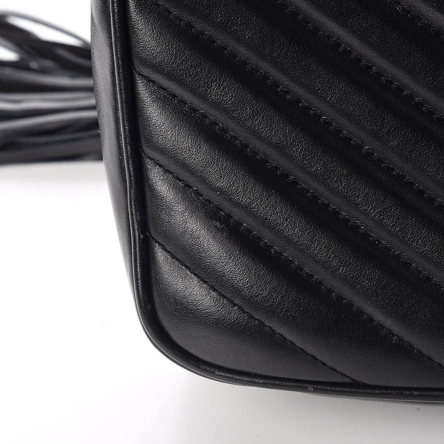 Calfskin Matelasse Monogram Lou Camera Bag Black