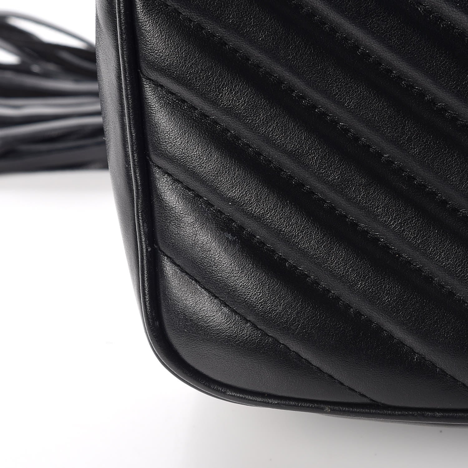 Saint Laurent Calfskin Matelasse Monogram Lou Camera Bag Black 7 of 13