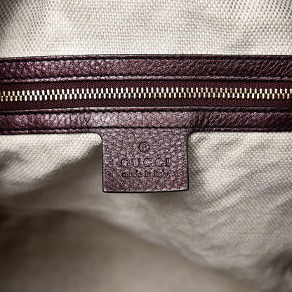 Gucci Metallic Cellarius Calfskin Medium Soho Chain Shoulder Bag Classic Burgundy 6 of 13