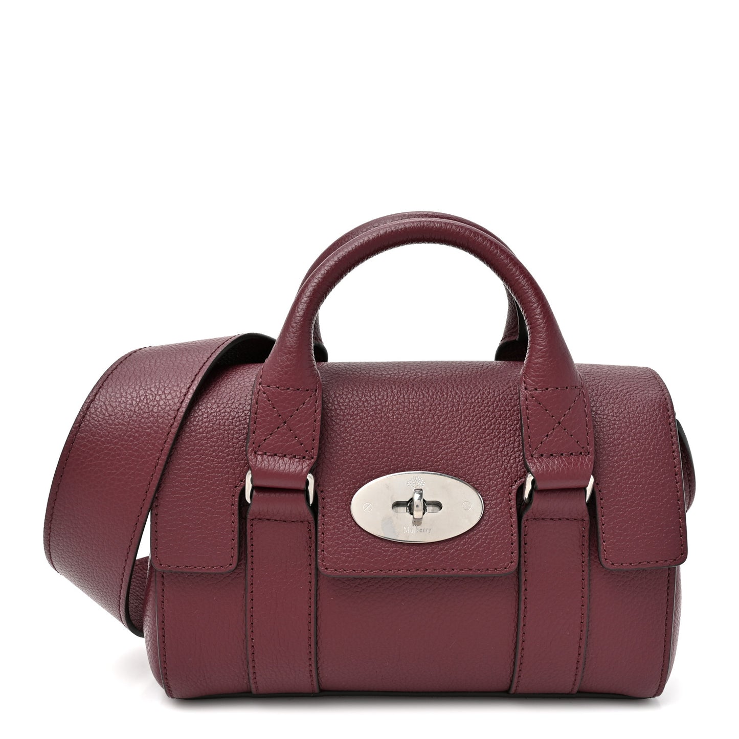 Small Classic Grain Mini Bayswater  Black Cherry
