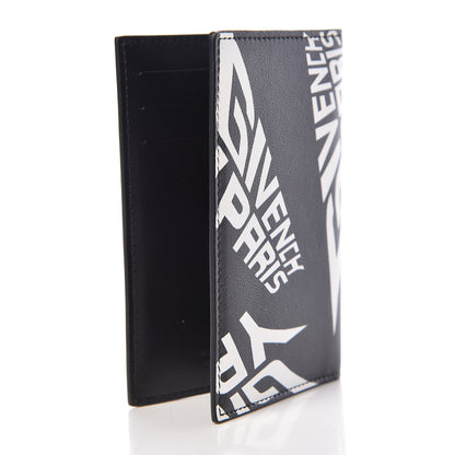 Givenchy Calfskin Logo 3CC Folding Card Holder Black White 3 of 9