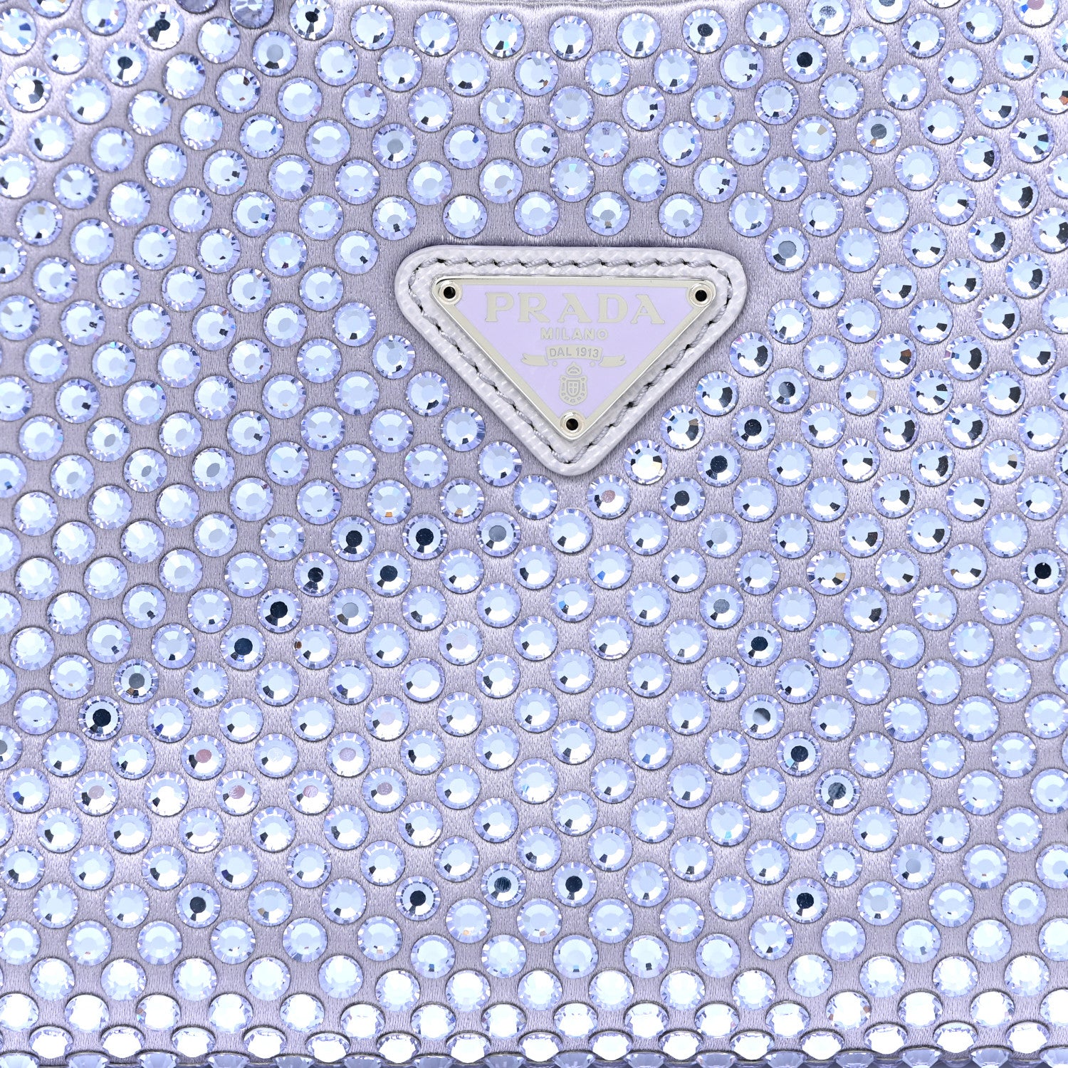 Prada Satin Crystal Mini Re-Edition 2000 Bag Glicine 7 of 10