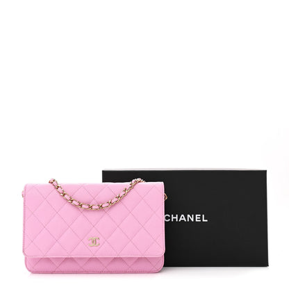 Chanel Caviar Quilted Wallet On Chain WOC Pink 15 of 15
