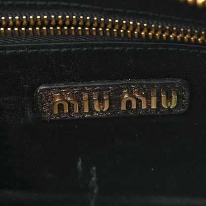 Miu Miu Distressed Nappa Pocket Bag Sand Coffee 6 of 9