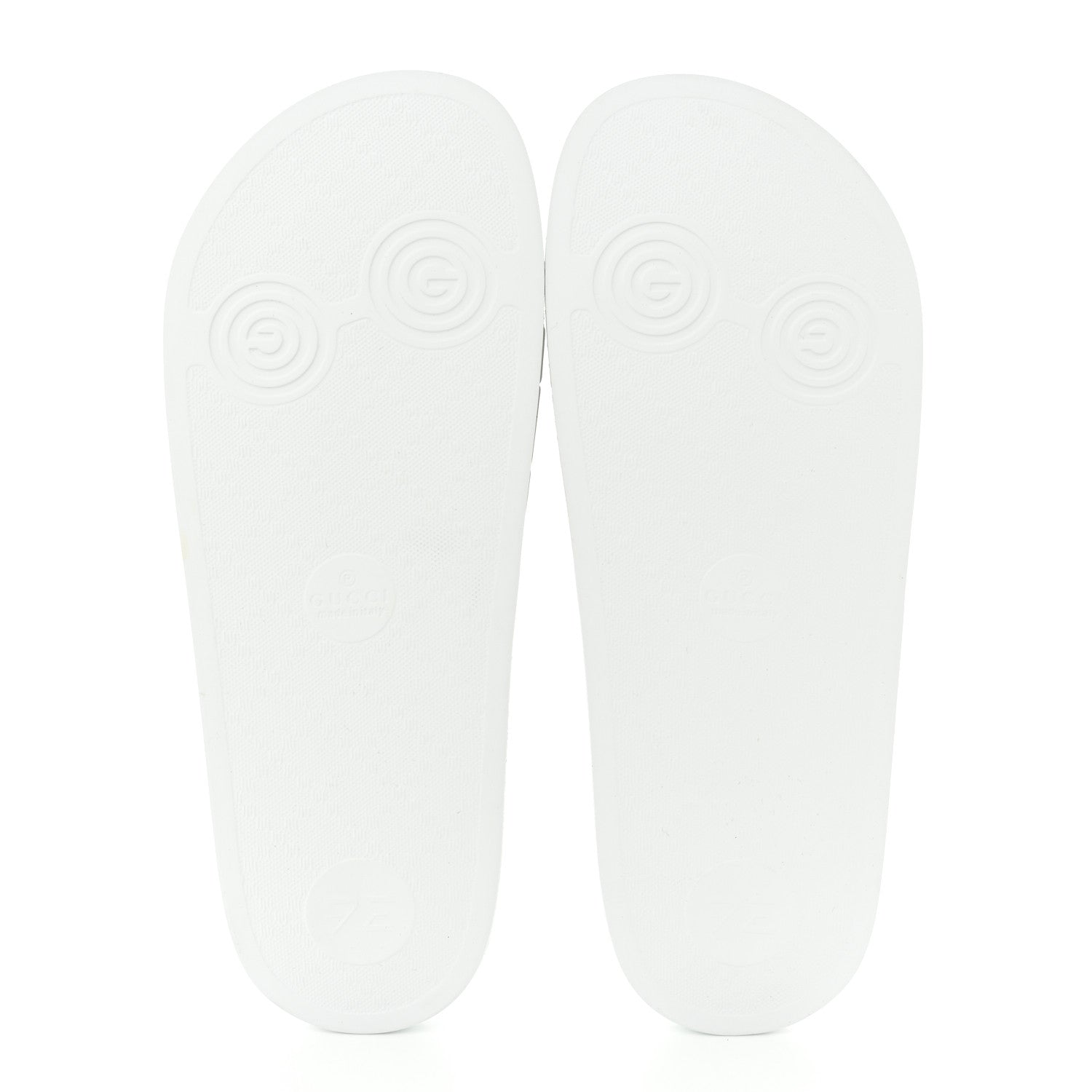Gucci Rubber Web Mens Pool Slide Sandals 7 White Green Red 5 of 10