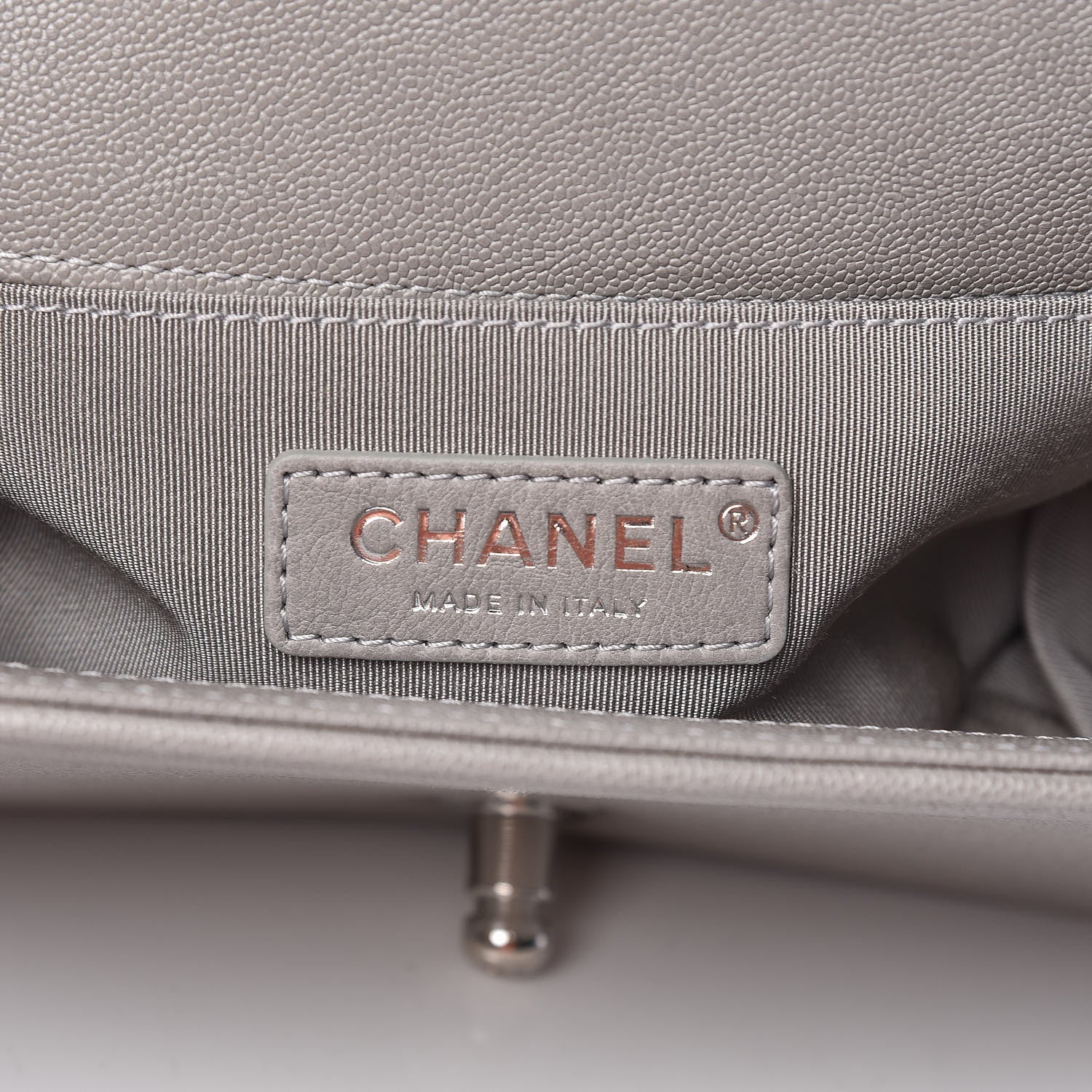 Chanel Caviar Quilted Small Boy Flap Grey 6 of 11