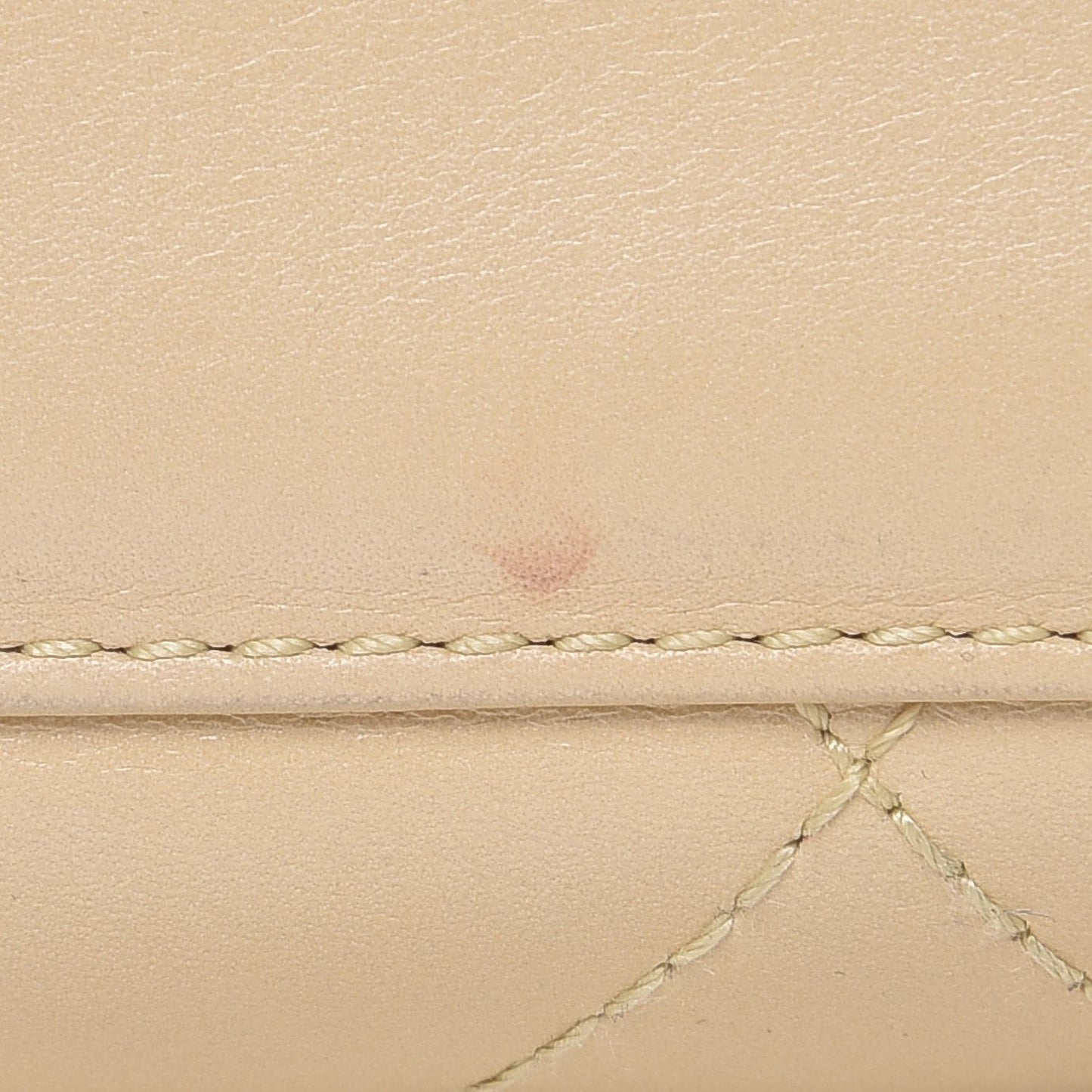 Lambskin Quilted Bekko Resin Shopper Tote Beige