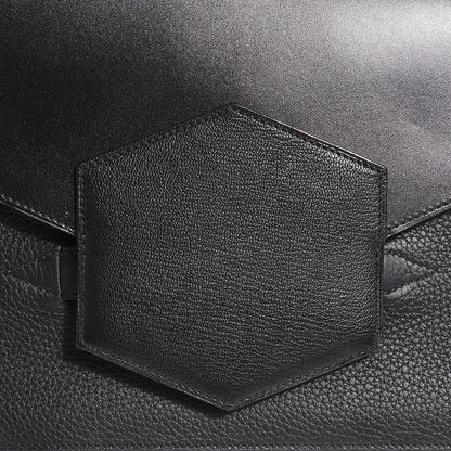 Hermes Box Calf Taurillon Clemence Faco Clutch Black 8 of 14