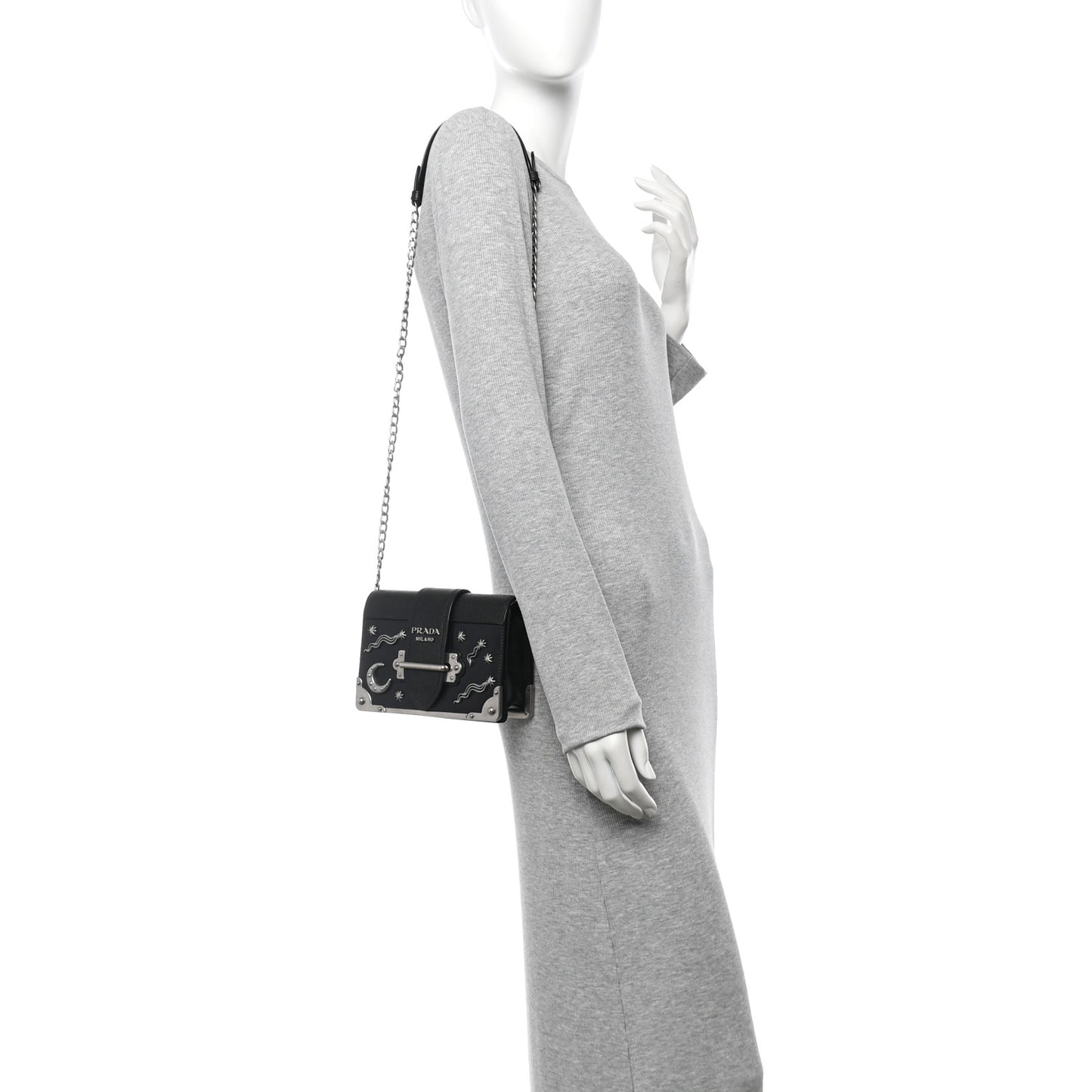 City Calf Saffiano Cahier Astrology Bag Black
