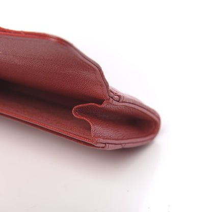 Chanel Caviar Quilted Flap Card Holder Wallet Red 13 of 15