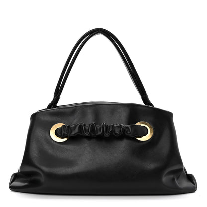 Celine Smooth Calfskin Eyelet Small Top Handle Bag Black 1 of 10