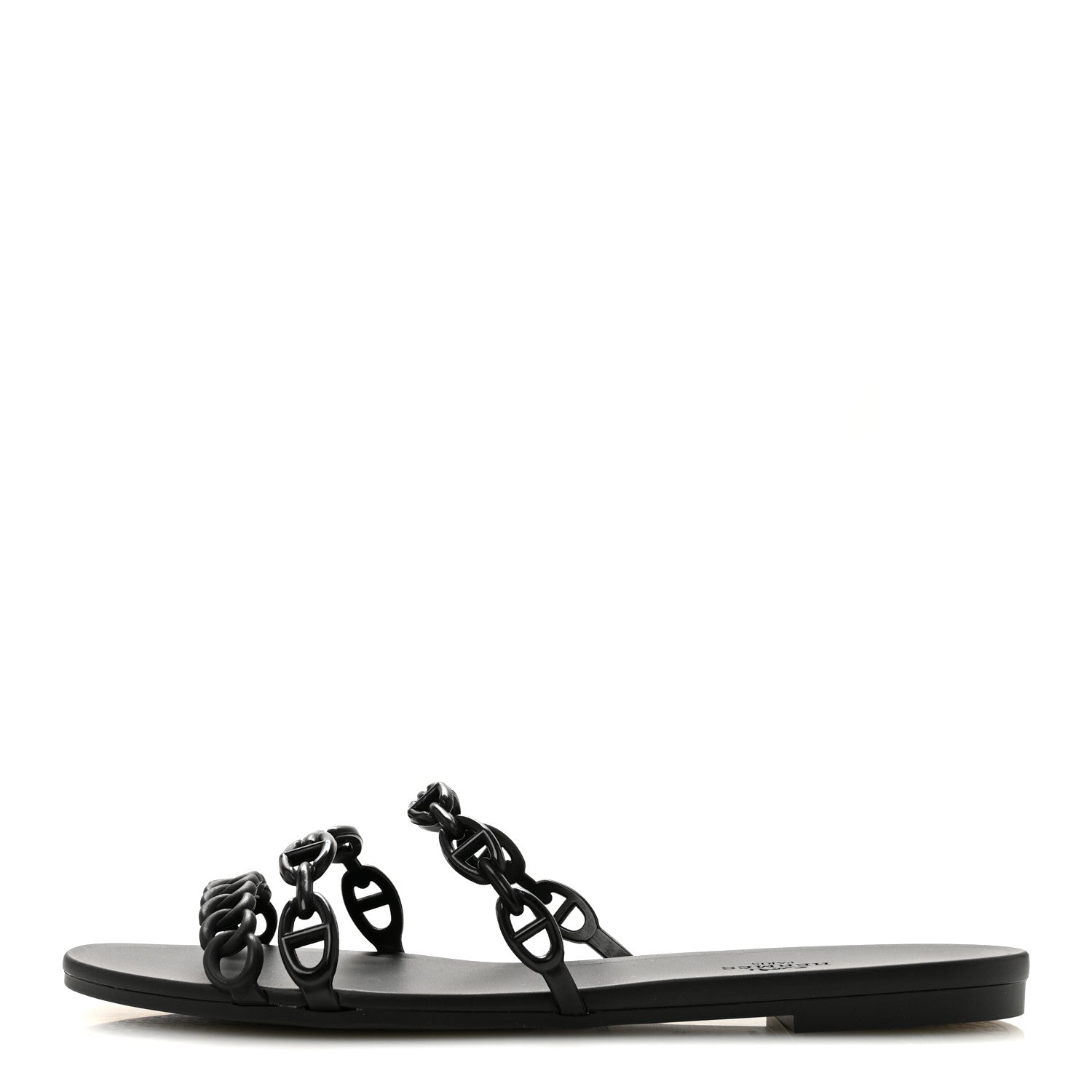 Hermes TPU Rivage Sandals 41 Black 1 of 10