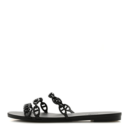 Hermes TPU Rivage Sandals 41 Black 1 of 10