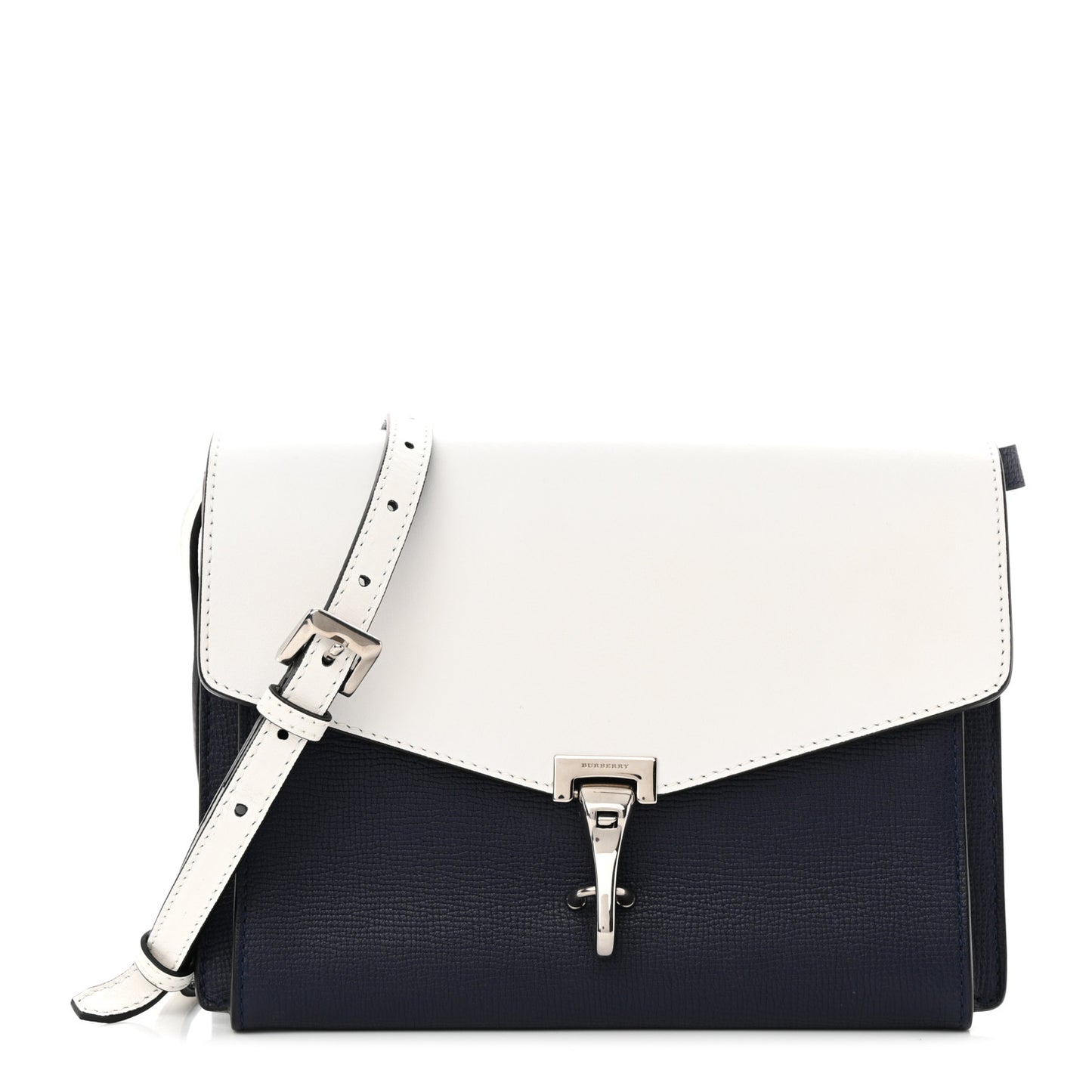 Derby Calfskin Bi-Color Small Macken Crossbody Bag Navy White
