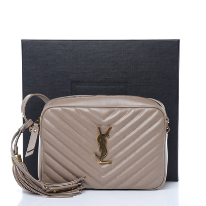 Saint Laurent Calfskin Matelasse Monogram Lou Camera Bag Dusty Grey 9 of 10