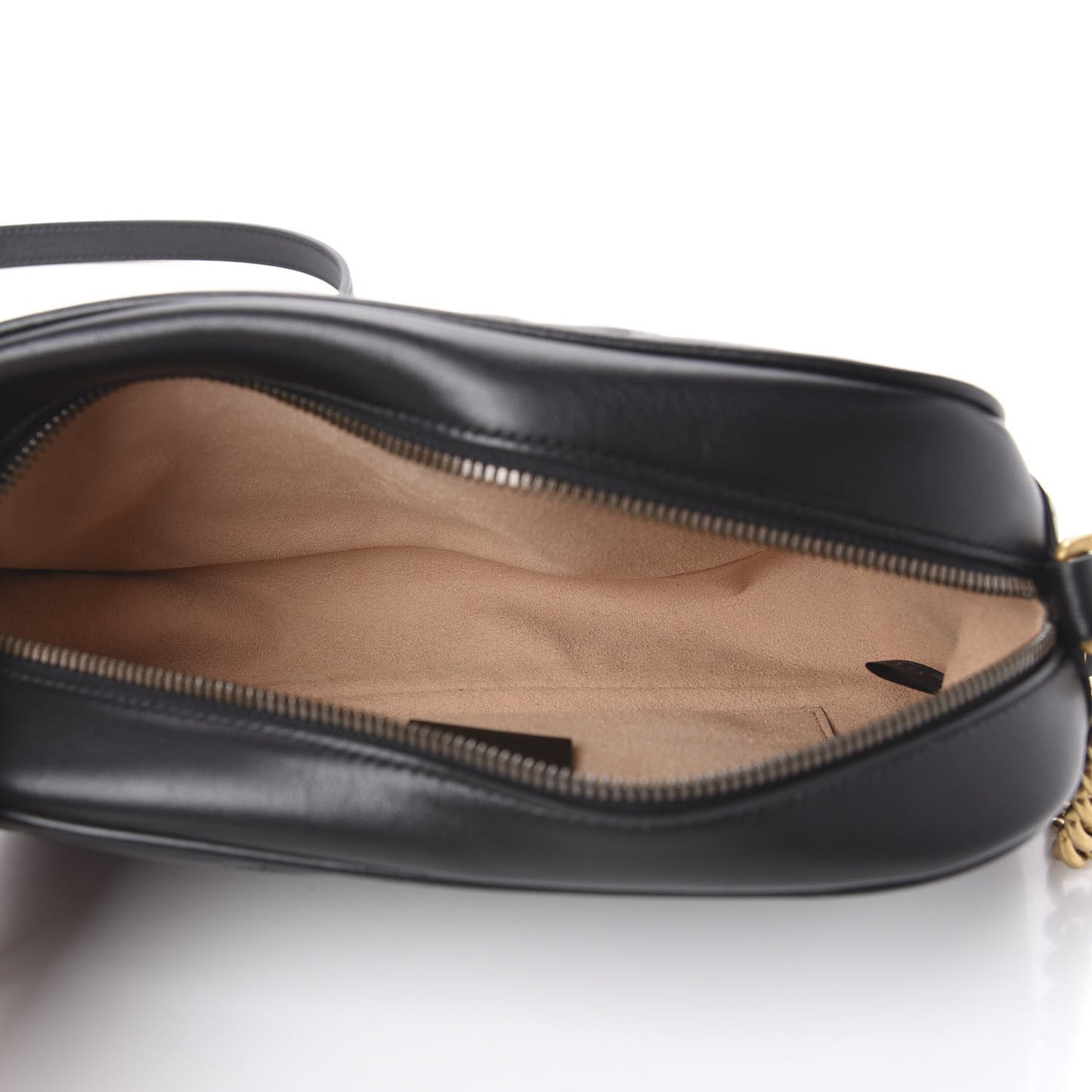 Calfskin Matelasse Small GG Marmont Chain Shoulder Bag Black