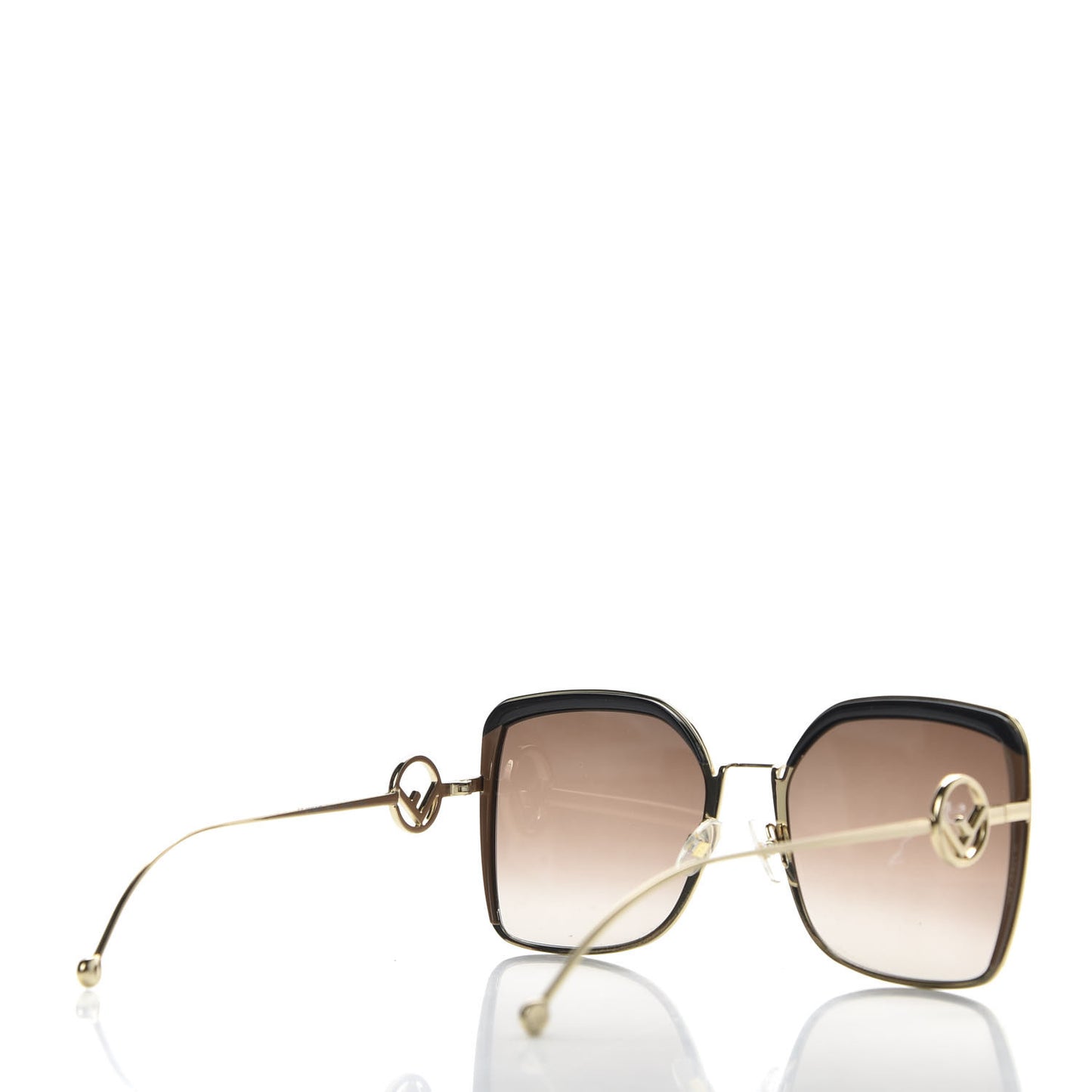 Metal Acetate F is Fendi Square Sunglasses FF 0294/S Gold