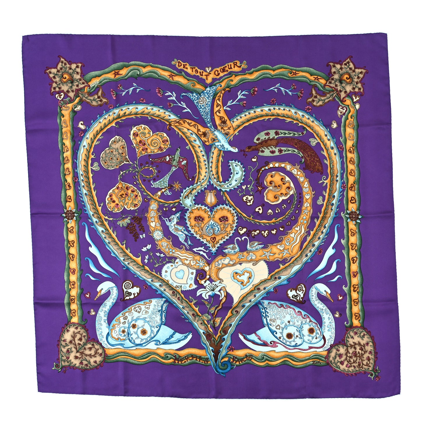 Silk De Tout Coeur Scarf 90