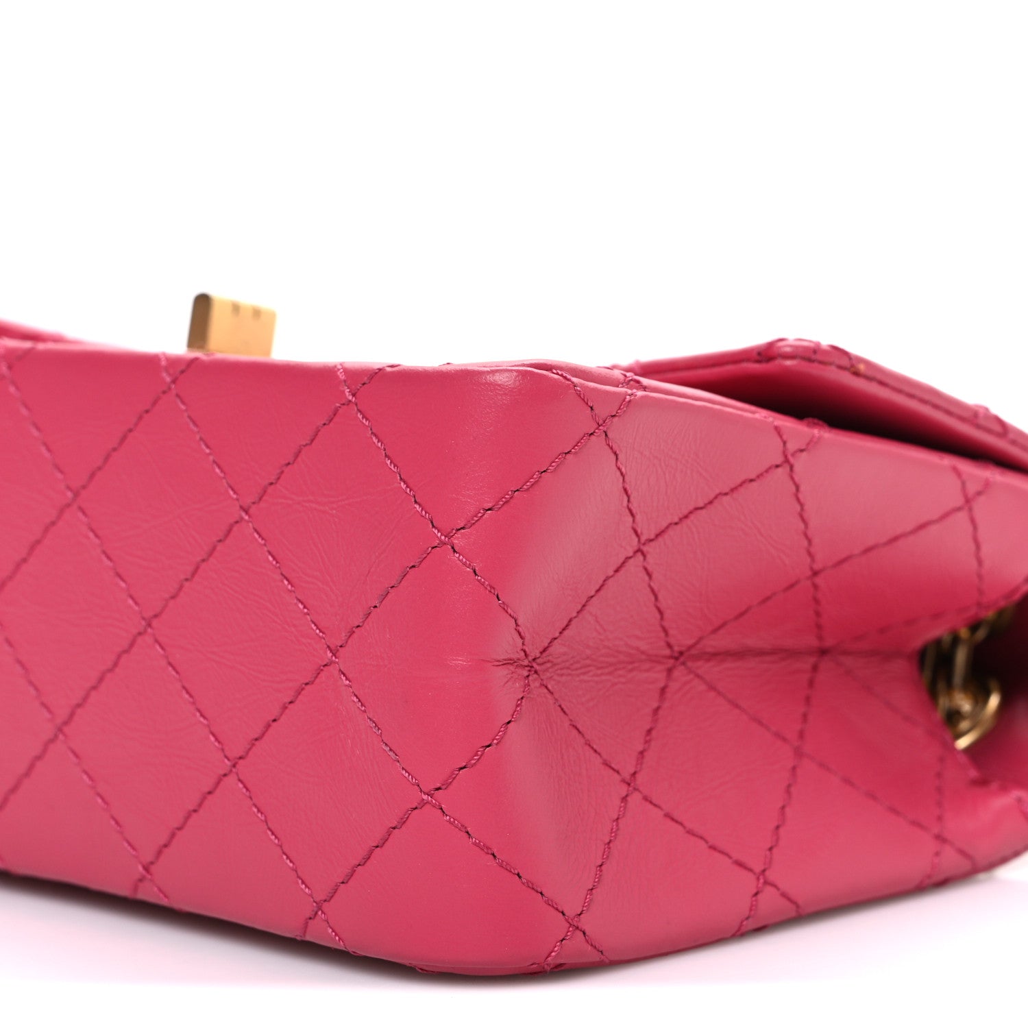 Chanel Aged Calfskin Quilted 2.55 Reissue Mini Flap Fuchsia 10 of 10