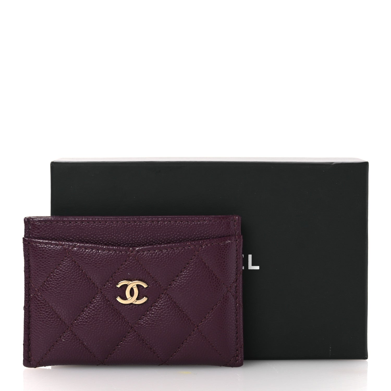 Chanel Caviar Quilted Card Holder Burgundy 11 of 11