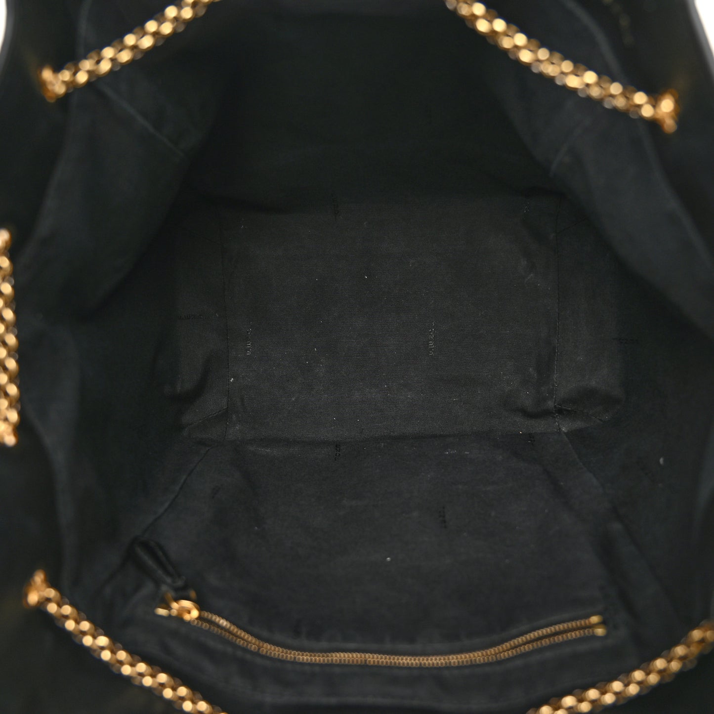 Vitello Grace King Karligraphy Chain Bucket Bag Black Bisquit