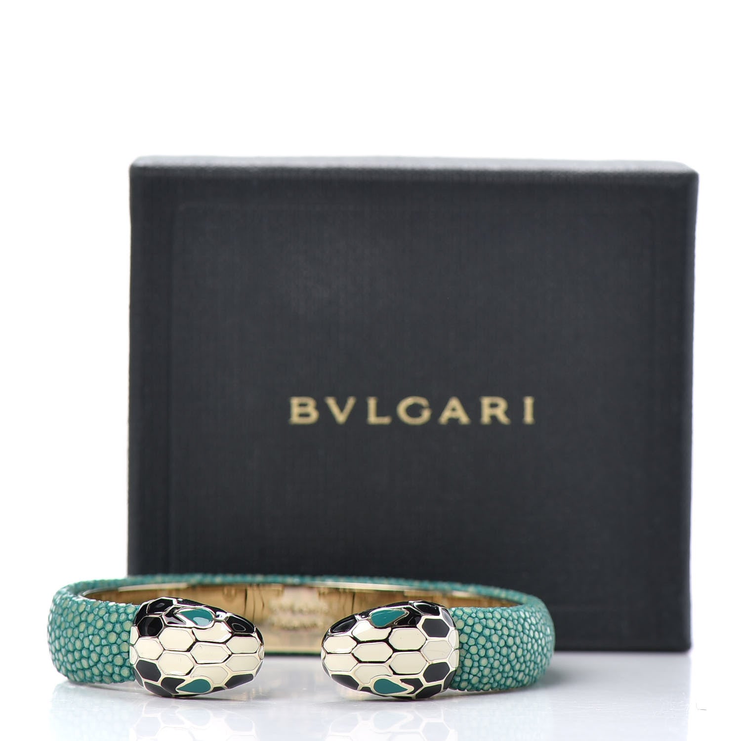 Bulgari Galuchat Serpenti Forever Bracelet Green 5 of 5