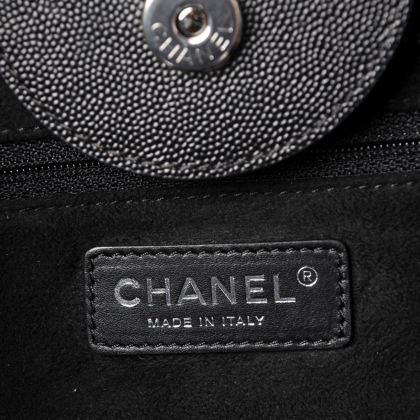 Caviar Extra Large Studded Deauville Tote Black
