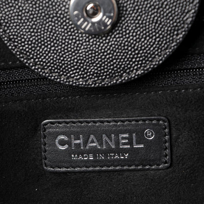 Chanel Caviar Extra Large Studded Deauville Tote Black 6 of 7