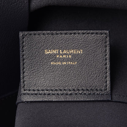 Saint Laurent Calfskin Large Shopping Tote Deep Marine 7 of 10