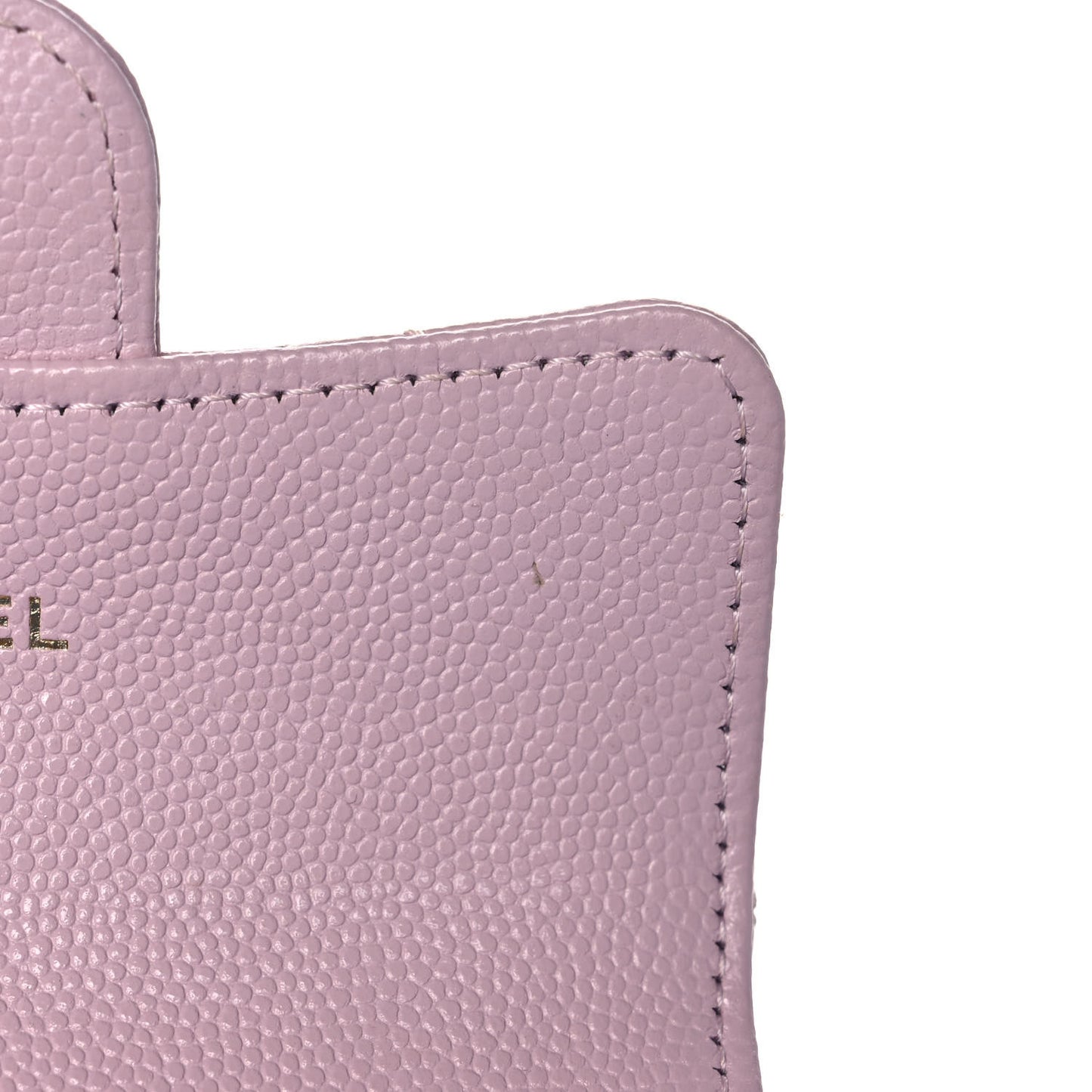 Caviar Quilted Flap Card Holder Wallet Light Pink