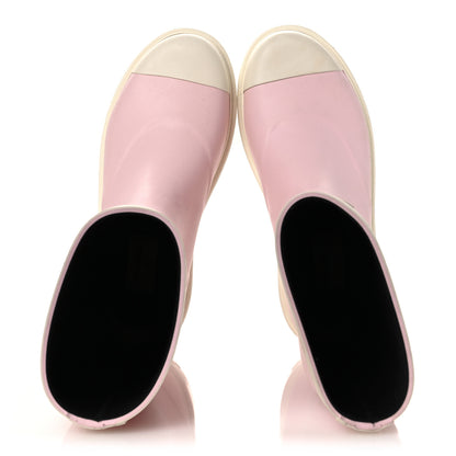 Chanel Caoutchouk CC High Boots 40 Light Pink White 2 of 15