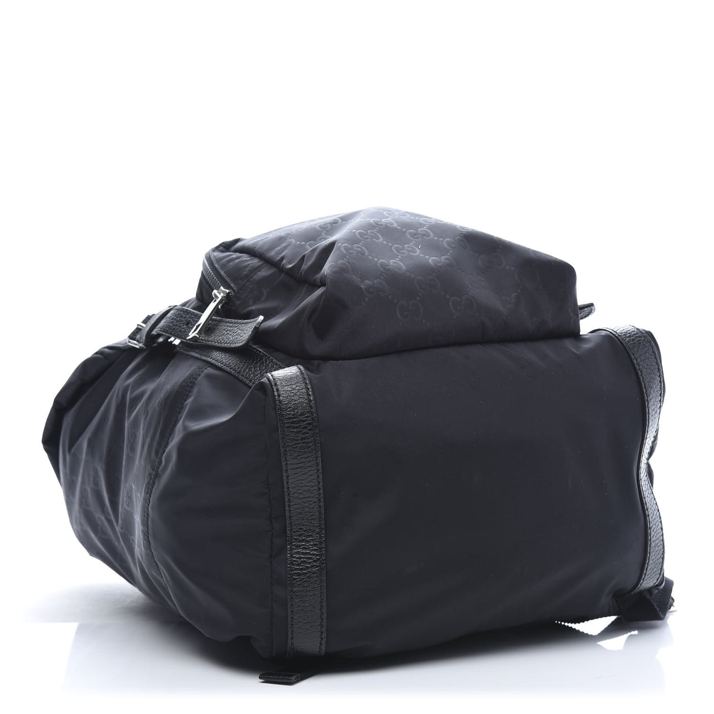 Nylon Monogram Medium Light Double Buckle Backpack Black